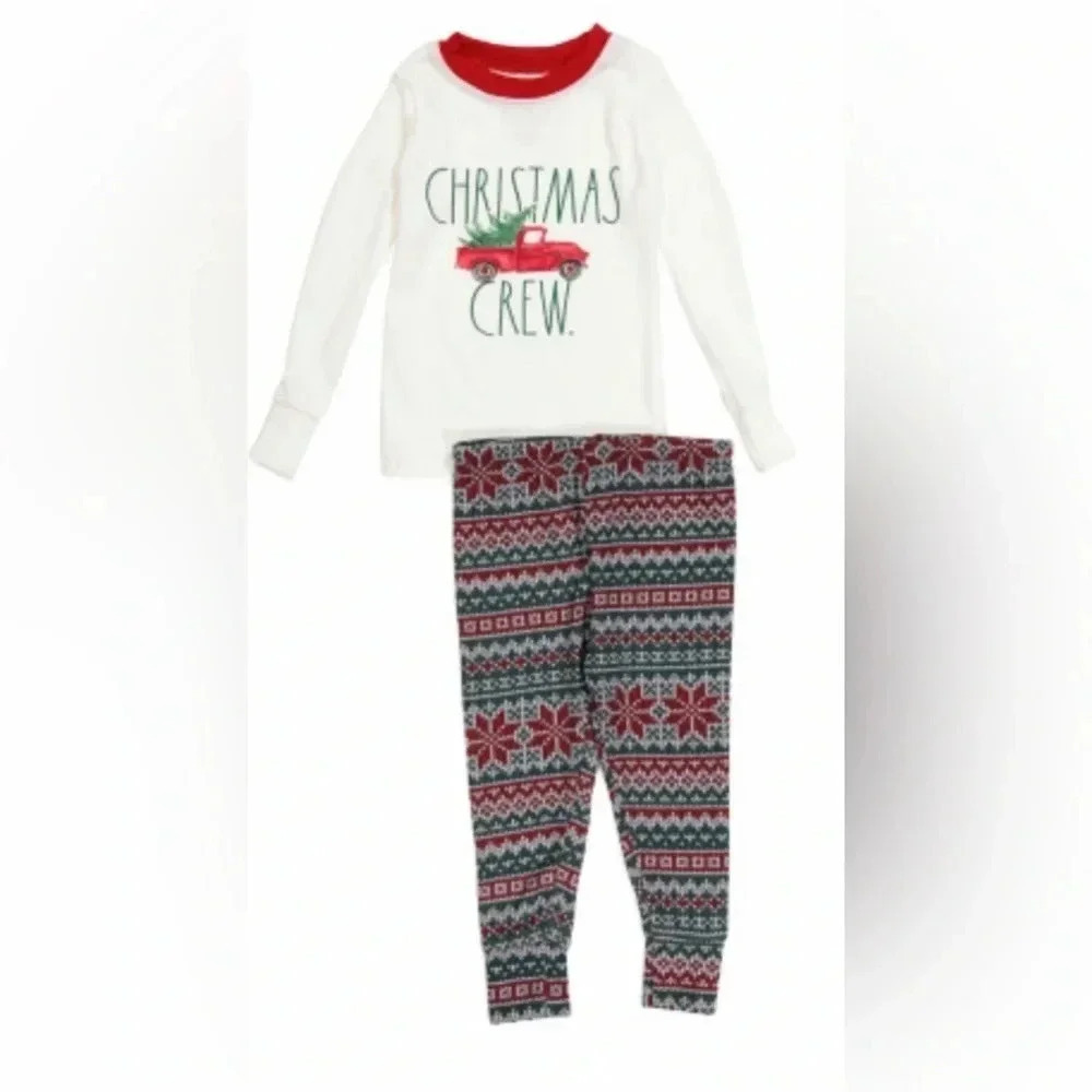 Rae DUNN Christmas Crew PJ Collection Kids Christmas Crew PJ Set 2T